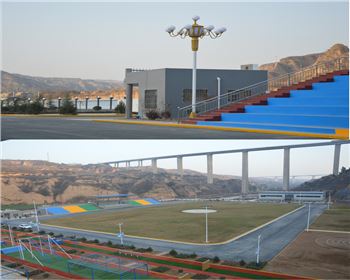 甘肅廣場(chǎng)高桿燈、中華燈-甘肅渭南合陽特警訓(xùn)練基地廣場(chǎng)照明